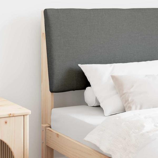 ARDEBO.de - Gepolstertes Kopfteil Dunkelgrau 90 cm Massives Kiefernholz