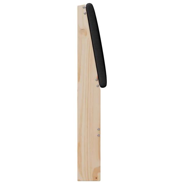 Gepolstertes Kopfteil Schwarz 90 cm Massives Kiefernholz