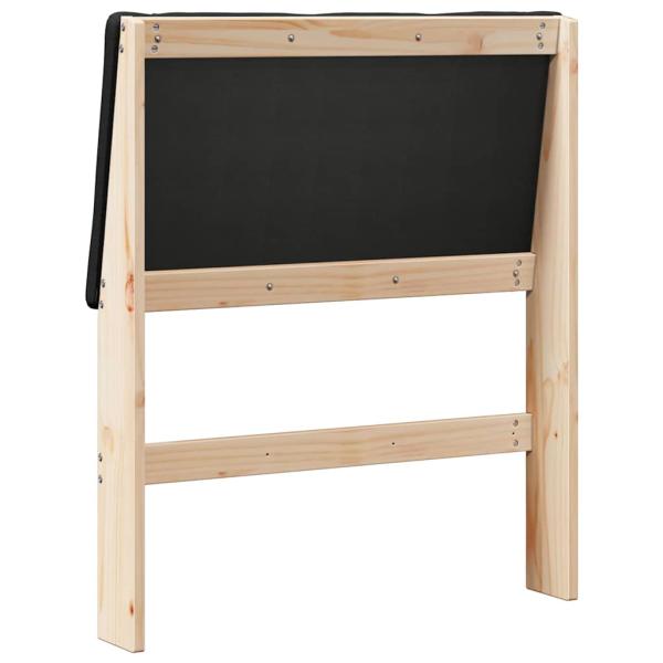 Gepolstertes Kopfteil Schwarz 80 cm Massives Kiefernholz
