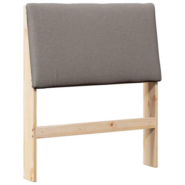 ARDEBO.de - Gepolstertes Kopfteil Taupe 80 cm Massives Kiefernholz