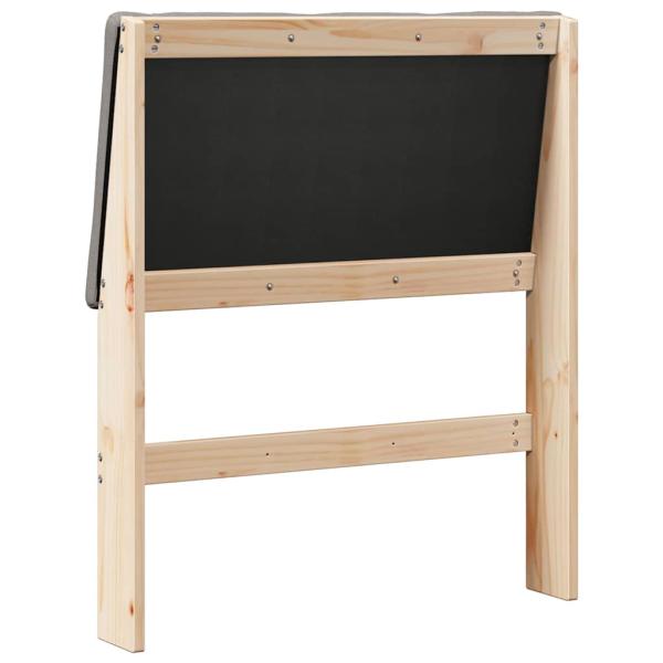 Gepolstertes Kopfteil Taupe 80 cm Massives Kiefernholz