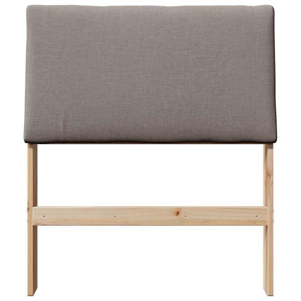 Gepolstertes Kopfteil Taupe 80 cm Massives Kiefernholz