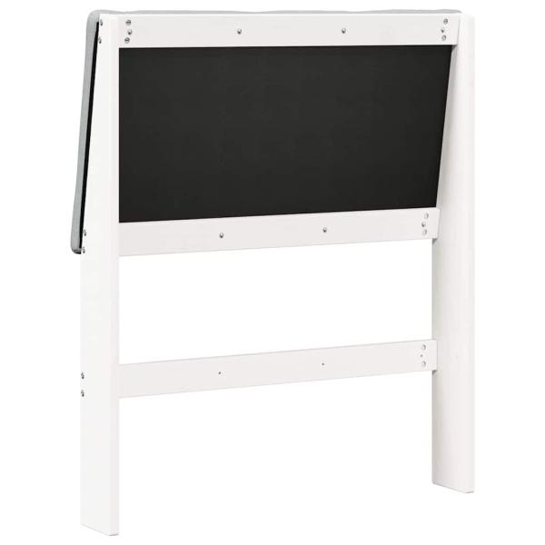 Gepolstertes Kopfteil Hellgrau 80 cm Massives Kiefernholz