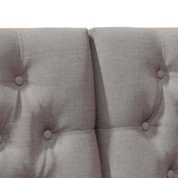 Gepolstertes Kopfteil Taupe 200 cm Massives Kiefernholz