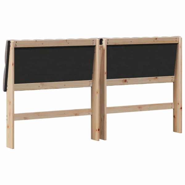 Gepolstertes Kopfteil Taupe 180 cm Massives Kiefernholz