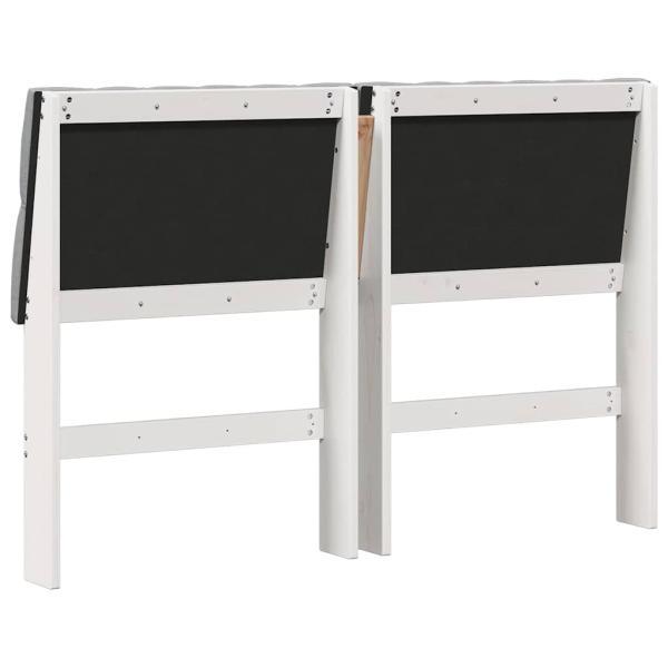 Gepolstertes Kopfteil Hellgrau 160 cm Massives Kiefernholz