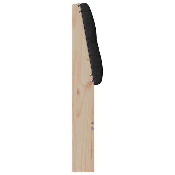 Gepolstertes Kopfteil Schwarz 150 cm Massives Kiefernholz