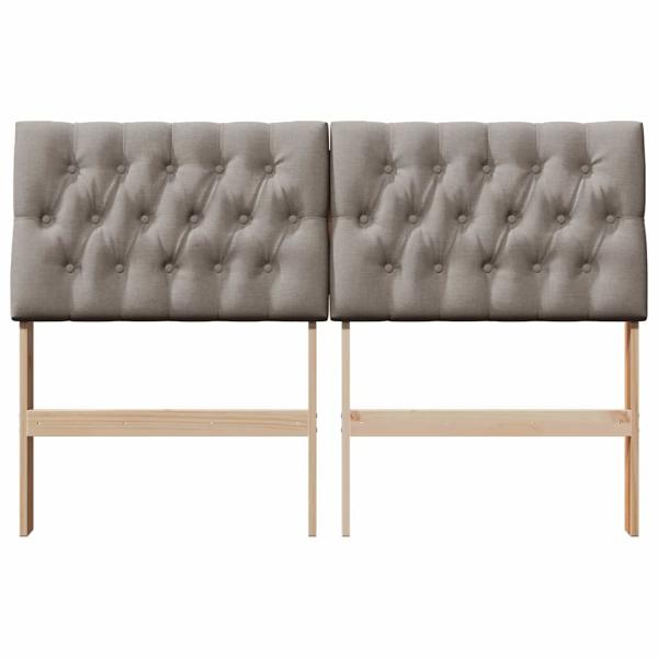 Gepolstertes Kopfteil Taupe 150 cm Massives Kiefernholz