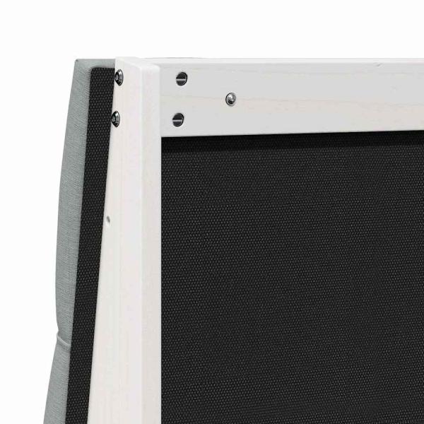 Gepolstertes Kopfteil Hellgrau 150 cm Massives Kiefernholz