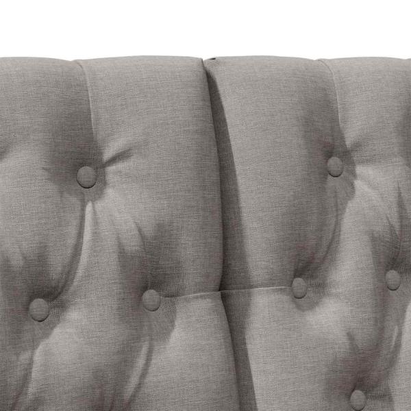 Gepolstertes Kopfteil Taupe 140 cm Massives Kiefernholz