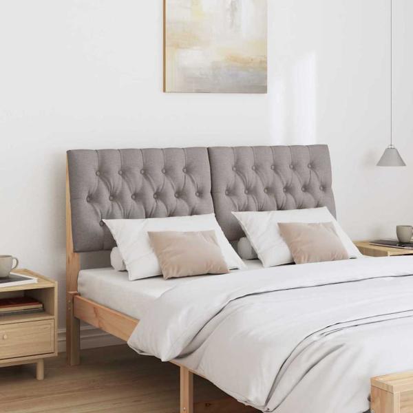 Gepolstertes Kopfteil Taupe 135 cm Massives Kiefernholz