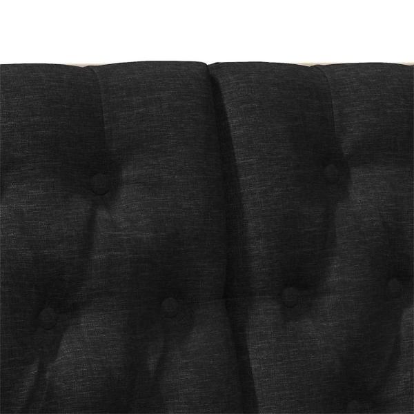 Gepolstertes Kopfteil Schwarz 120 cm Massives Kiefernholz