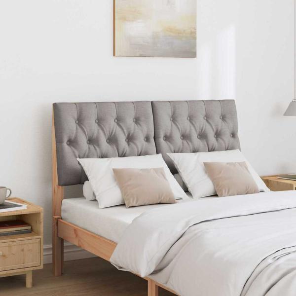 Gepolstertes Kopfteil Taupe 120 cm Massives Kiefernholz