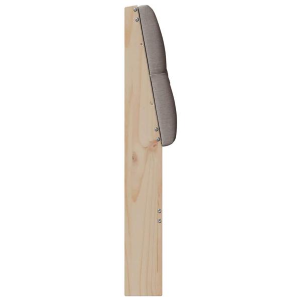 Gepolstertes Kopfteil Taupe 120 cm Massives Kiefernholz