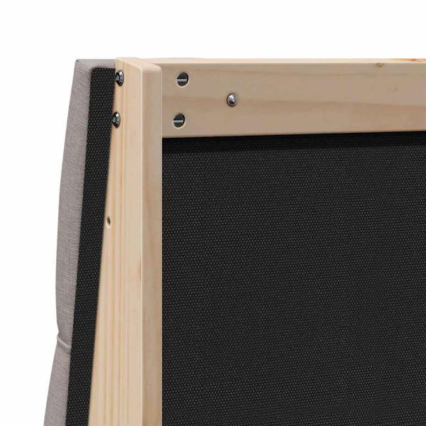 Gepolstertes Kopfteil Taupe 120 cm Massives Kiefernholz