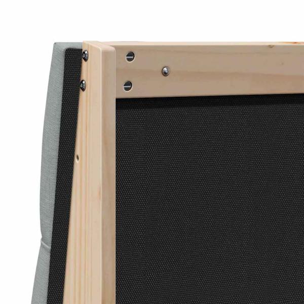 Gepolstertes Kopfteil Hellgrau 100 cm Massives Kiefernholz