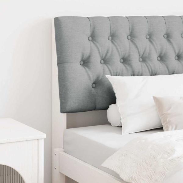 ARDEBO.de - Gepolstertes Kopfteil Hellgrau 100 cm Massives Kiefernholz