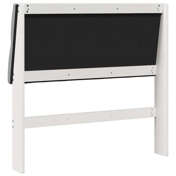 Gepolstertes Kopfteil Hellgrau 100 cm Massives Kiefernholz