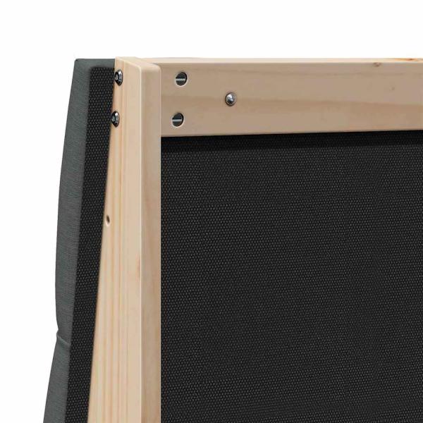 Gepolstertes Kopfteil Dunkelgrau 90 cm Massives Kiefernholz