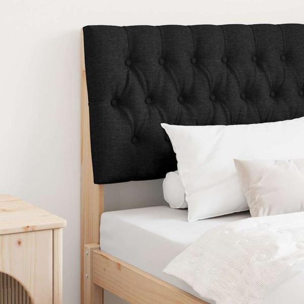 ARDEBO.de - Gepolstertes Kopfteil Schwarz 90 cm Massives Kiefernholz