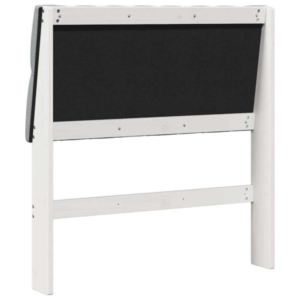 Gepolstertes Kopfteil Hellgrau 90 cm Massives Kiefernholz