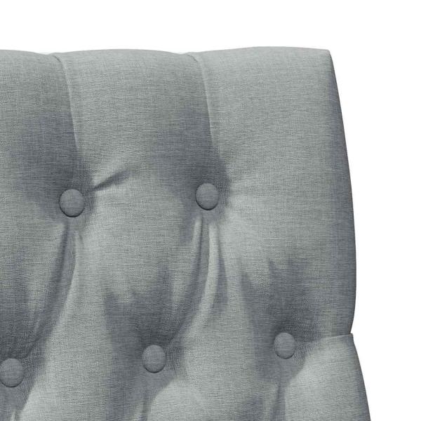 Gepolstertes Kopfteil Hellgrau 90 cm Massives Kiefernholz