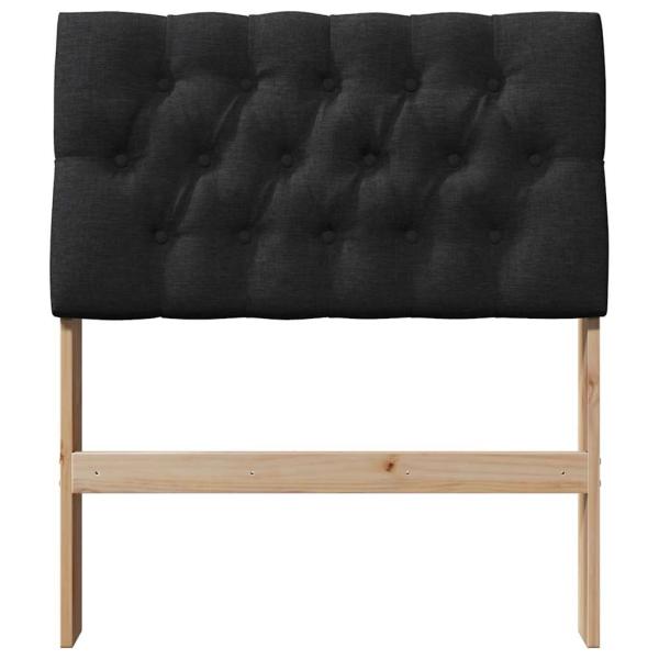 Gepolstertes Kopfteil Schwarz 80 cm Massives Kiefernholz