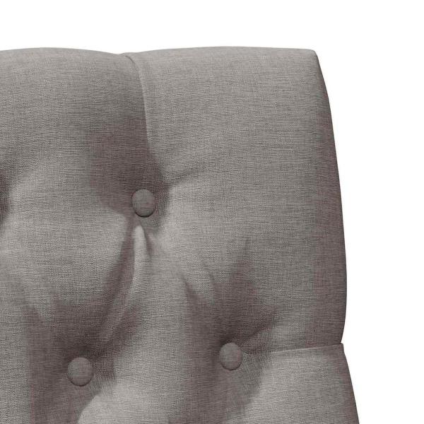 Gepolstertes Kopfteil Taupe 80 cm Massives Kiefernholz