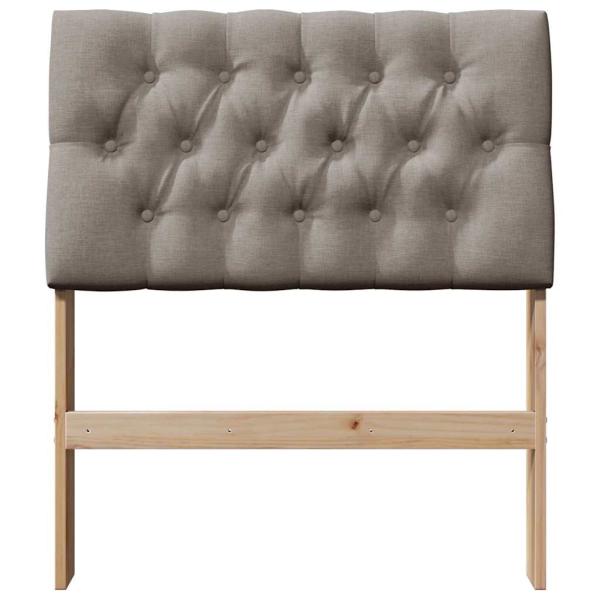 Gepolstertes Kopfteil Taupe 80 cm Massives Kiefernholz