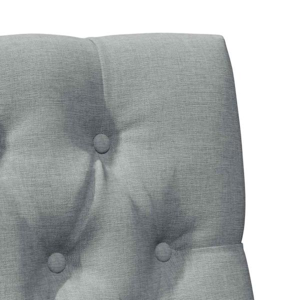 Gepolstertes Kopfteil Hellgrau 75 cm Massives Kiefernholz