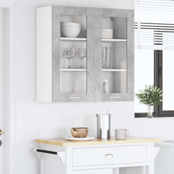 Hängeschrank Riga Beton Grau 80 x 31 x 80 cm Holzwerkstoff