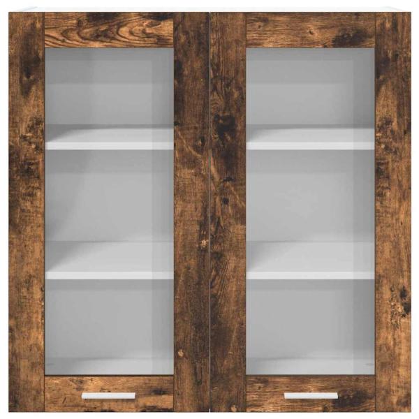 Hängeschrank mit Regal Riga Geräucherte Eiche 80 x 31 x 80 cm