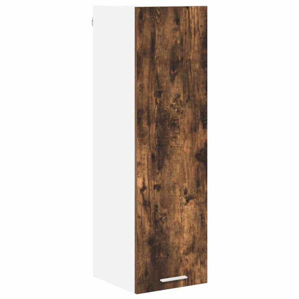 ARDEBO.de - Hängeschrank mit Regal Riga Geräucherte Eiche 30 x 31 x 100 cm
