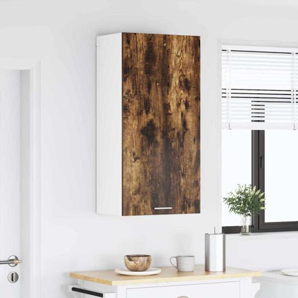 Hängeschrank Geräucherte Eiche und Weiß 50 x 31 x 100 cm