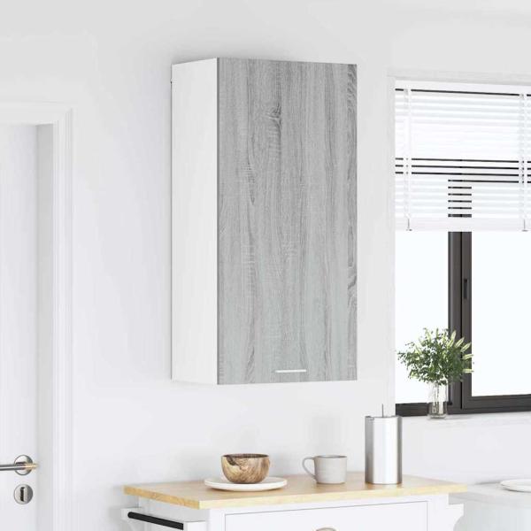 ARDEBO.de - Hängeschrank Riga Sonoma-Eiche und Weiß 50 x 31 x 100 cm