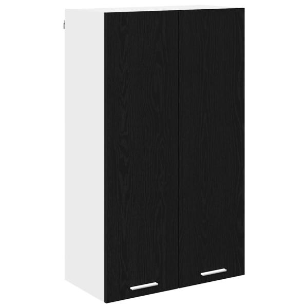 Hängeschrank mit Tür Riga Schwarz Eichen-Optik 60 x 31 x 100 cm