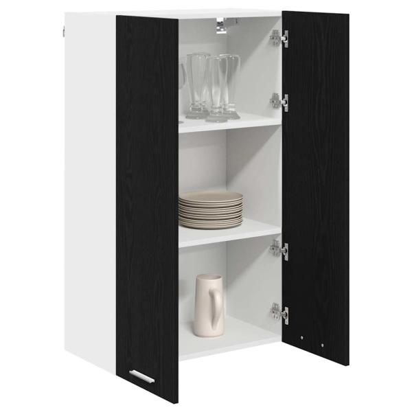 Hängeschrank mit Tür Riga Schwarz Eichen-Optik 60 x 31 x 100 cm