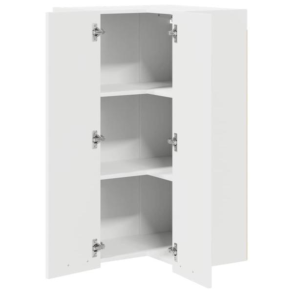 Hängeschrank mit Regal Riga Weiß 57 x 57 x 100 cm Holzwerkstoff