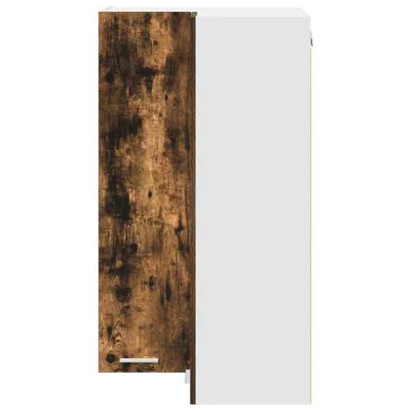 Hängeschrank Riga Geräucherte Eiche und Weiß 57 x 57 x 100 cm