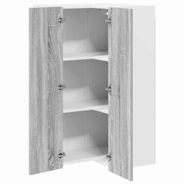 ARDEBO.de - Hängeschrank Riga Sonoma-Eiche und Weiß 57 x 57 x 100 cm