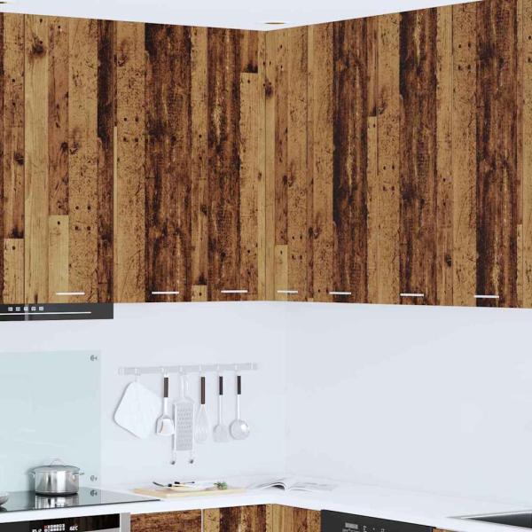 ARDEBO.de - Hängeschrank Riga Sonoma-Eiche und Weiß 57 x 57 x 100 cm