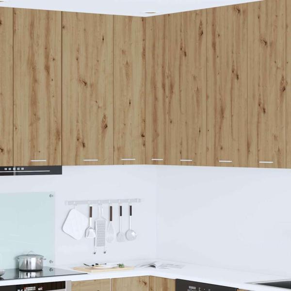 ARDEBO.de - Hängeschrank Riga Sonoma-Eiche und Weiß 57 x 57 x 100 cm