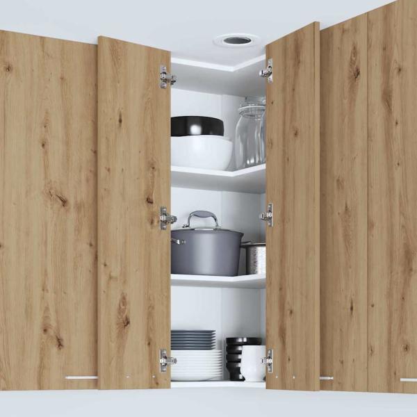 Hängeschrank Riga Sonoma-Eiche und Weiß 57 x 57 x 100 cm