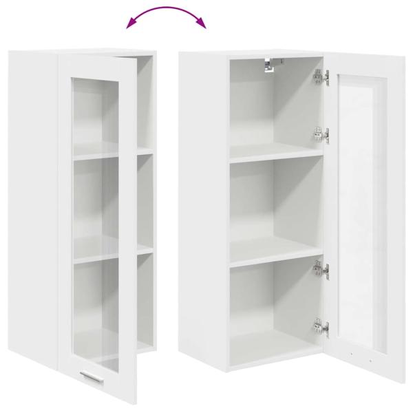 Hängeschrank mit Regal Riga Weiß 40 x 31 x 100 cm Holzwerkstoff