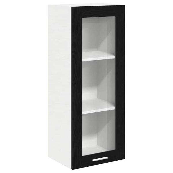 Hängeschrank mit Tür Riga Schwarz Eichen-Optik 40 x 31 x 100 cm