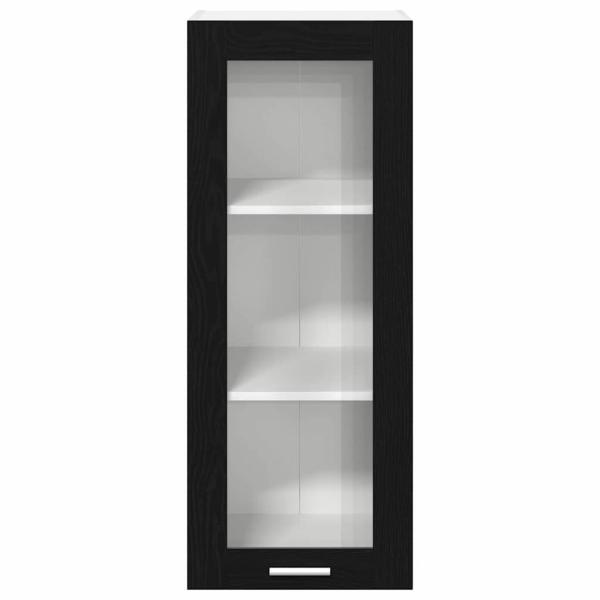 Hängeschrank mit Tür Riga Schwarz Eichen-Optik 40 x 31 x 100 cm