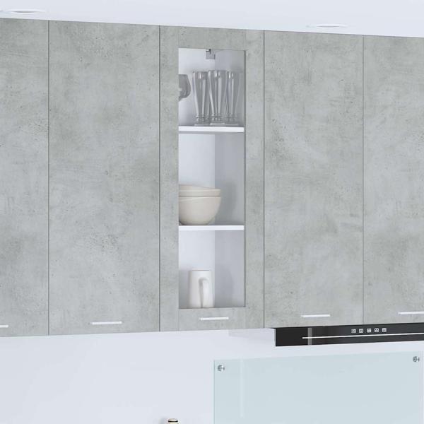 ARDEBO.de - Hängeschrank Betongrau 40 x 31 x 100 cm Holzwerkstoff