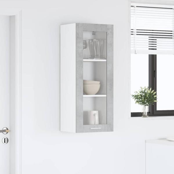 Hängeschrank Betongrau 40 x 31 x 100 cm Holzwerkstoff