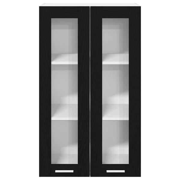 Hängeschrank mit Tür Riga Schwarz Eichen-Optik 60 x 31 x 100 cm