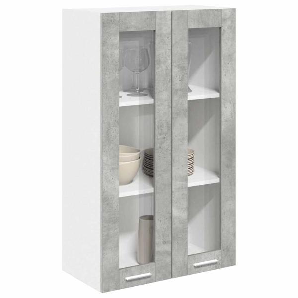 Hängeschrank Riga Beton Grau 60 x 31 x 100 cm Holzwerkstoff